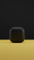 Metro black wireless earbuds case
