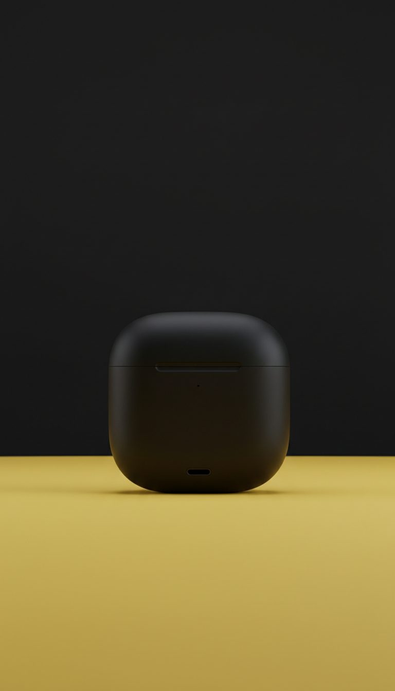 Metro black wireless earbuds case