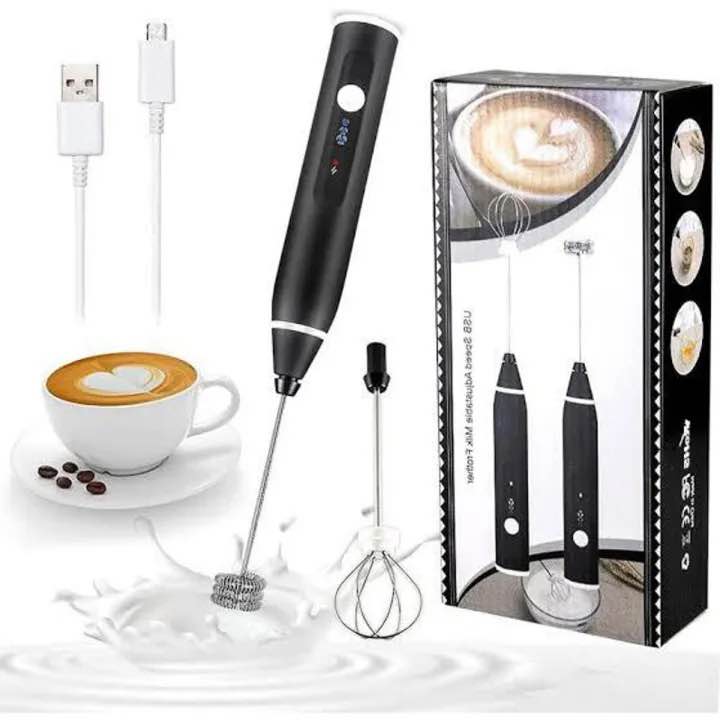 Rechargeable Coffee Beater Electric Milk Frother | USB Charging Handheld Coffee Mixer for Creamy Latte & Cappuccino | Portable Egg Beater & Drink Foamer