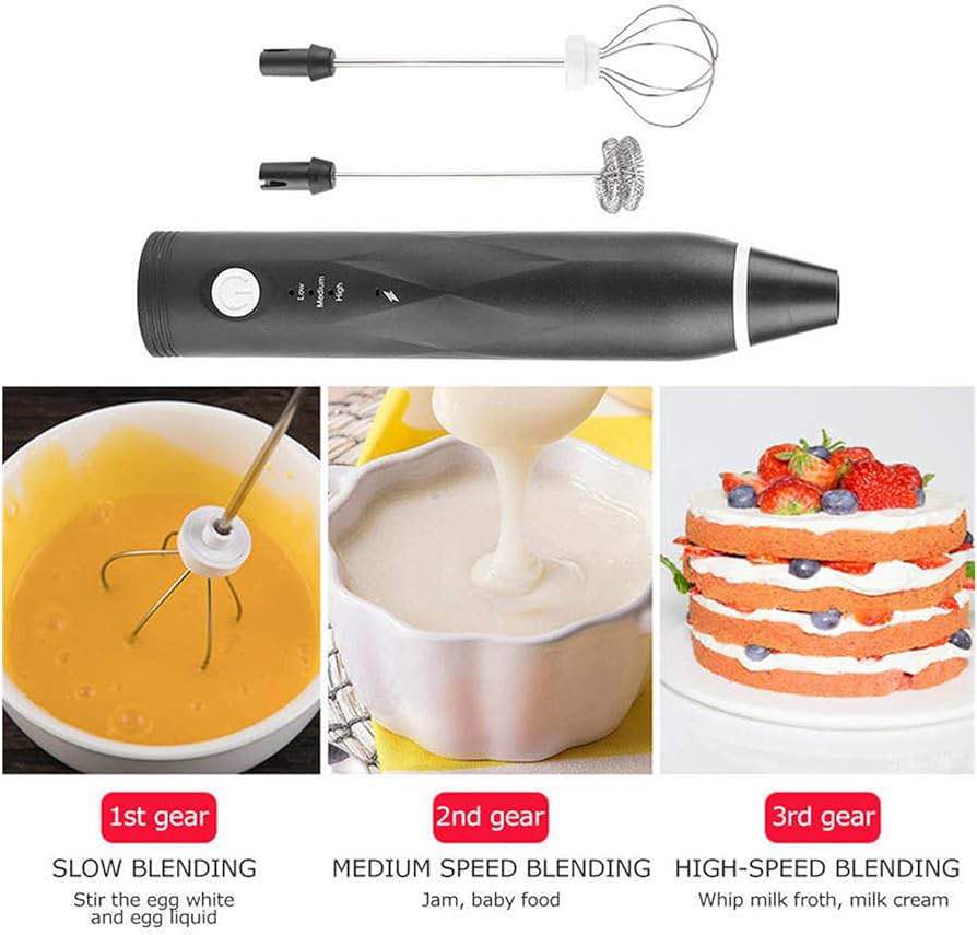 Rechargeable Coffee Beater Electric Milk Frother | USB Charging Handheld Coffee Mixer for Creamy Latte & Cappuccino | Portable Egg Beater & Drink Foamer