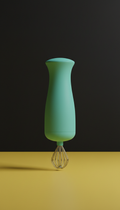Electric teal silicone milk frother